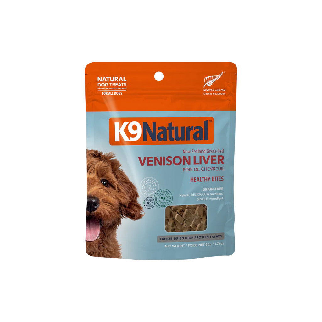 K9 Natural Freeze Dried Venison Liver Healthy Bites 1.76oz/50g