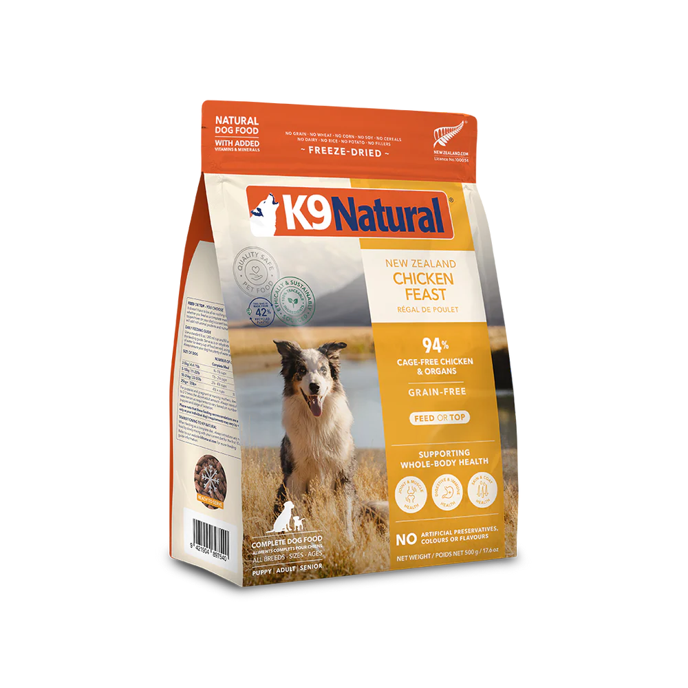 K9 Natural Freeze Dried Chicken Feast 17.6Oz/500G