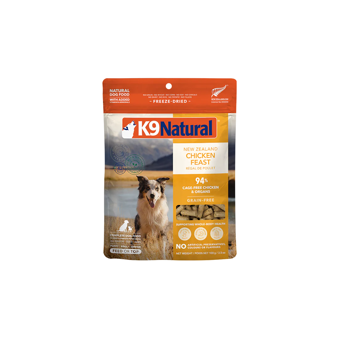 K9 Natural Freeze Dried Chicken Feast Topper 3.5oz/100g
