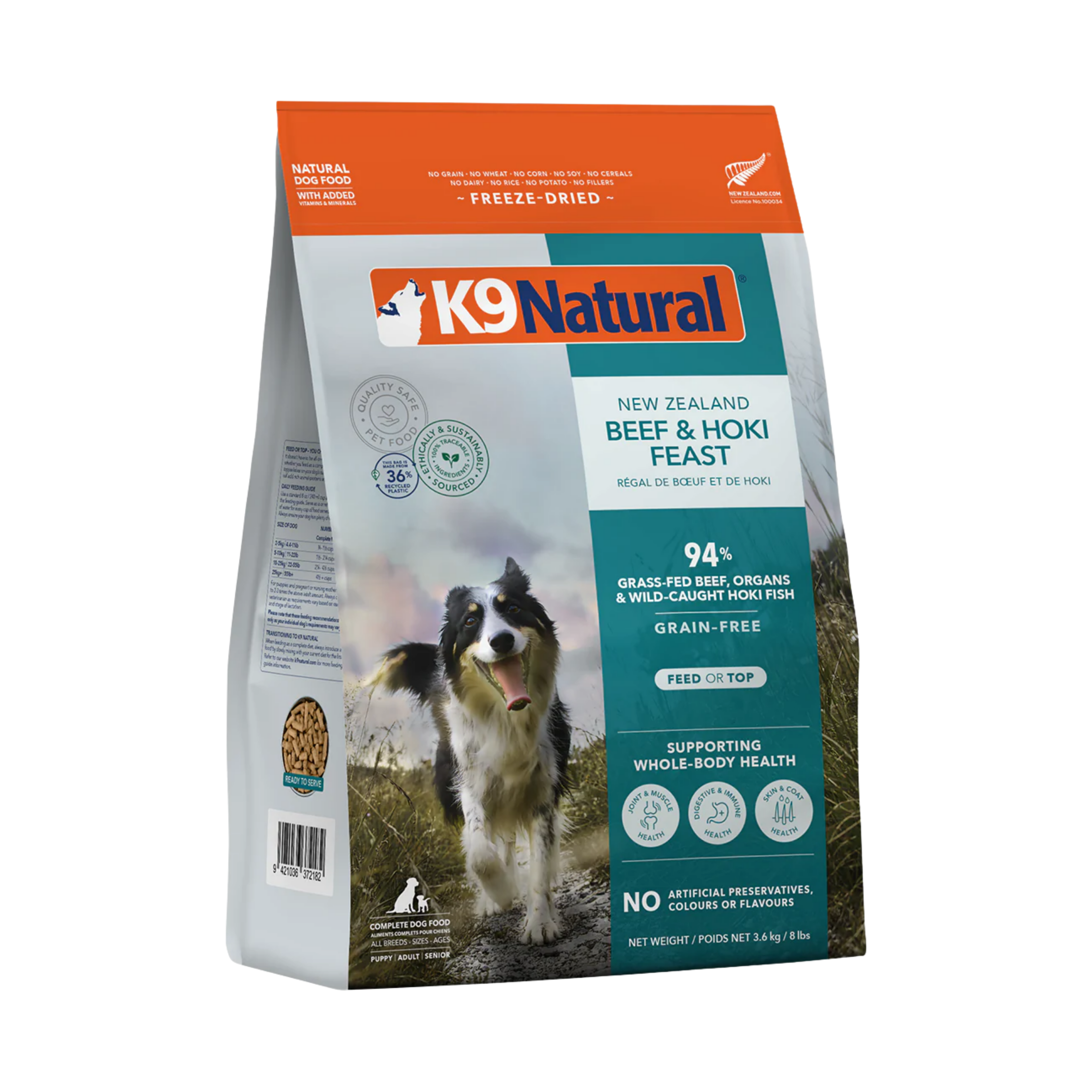 K9 Natural Freeze Dried Hoki & Beef Feast Topper 3.5oz/100g