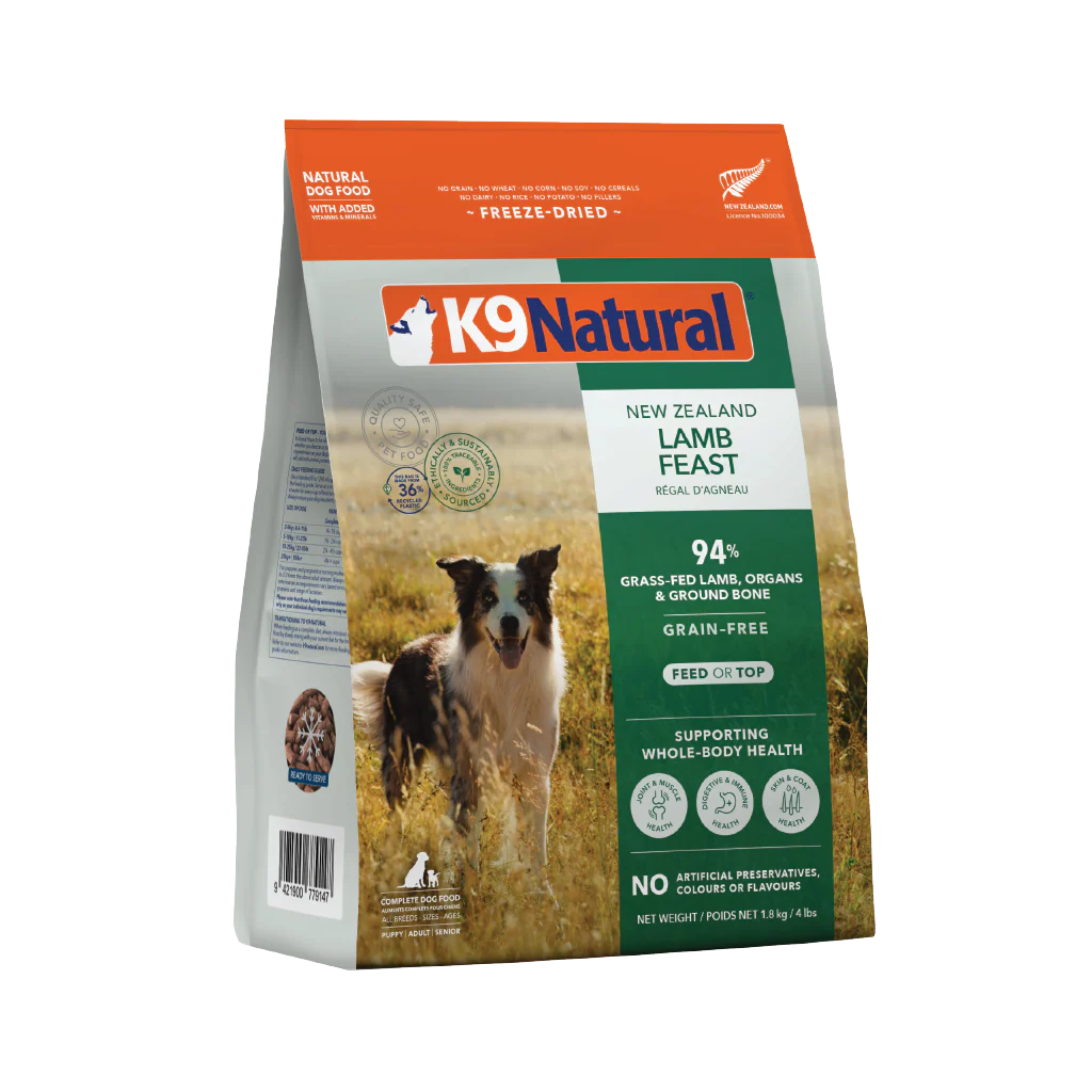 K9 Natural Freeze Dried Lamb Feast 4Lb/1.8Kg