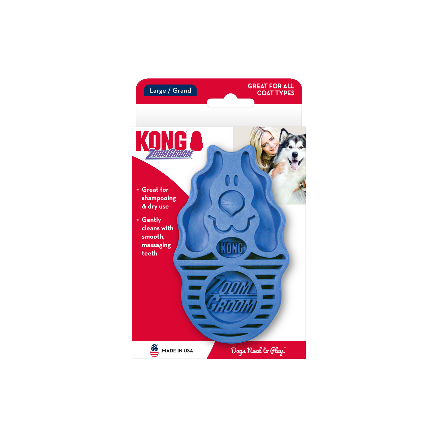 Kong Zoomgroom Boysenberry Large