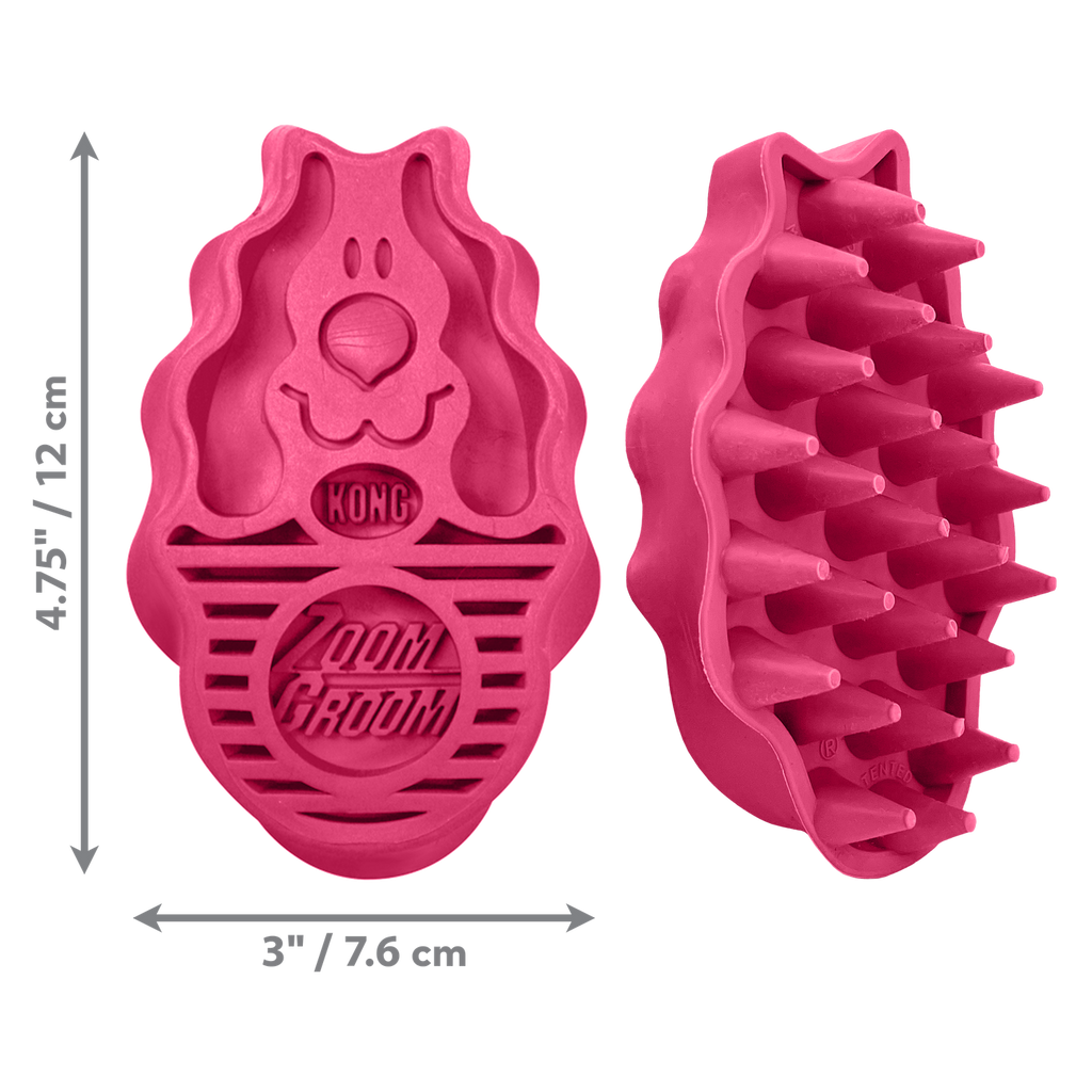 Kong Zoomgroom Raspberry Large
