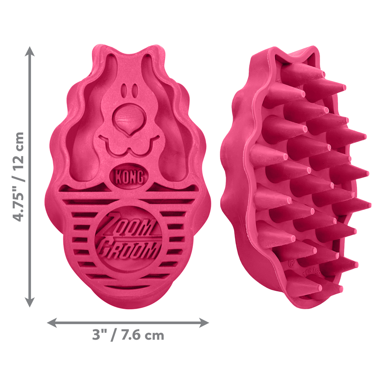 Kong Zoomgroom Raspberry Large