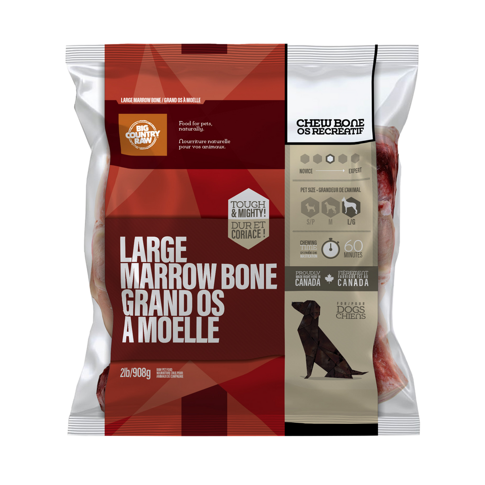 Big Country Raw Beef Marrow Bone Large 2Lb/908G