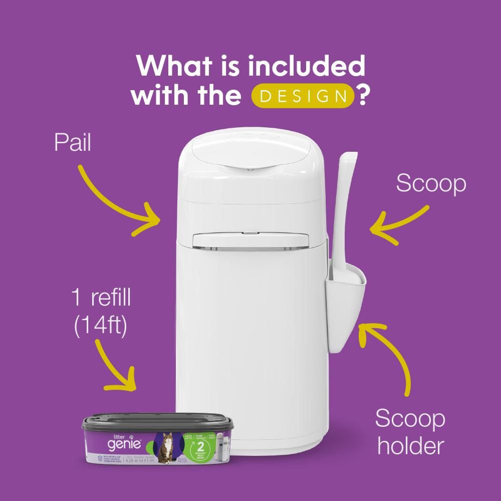 Litter Genie Cat Litter Disposal System With Scoop & Standard Refill