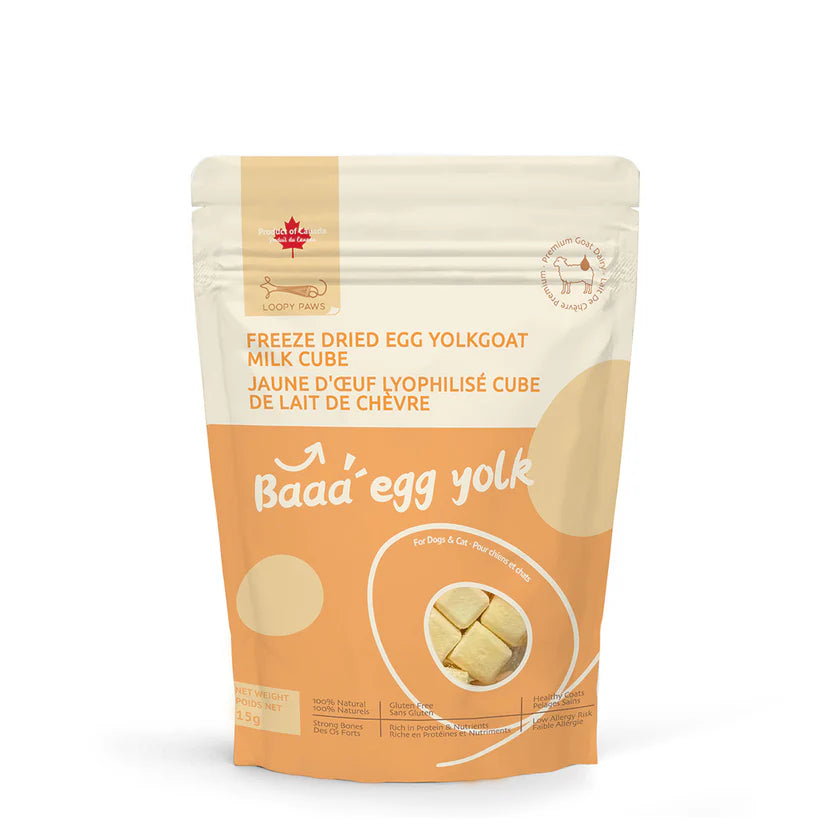 Loopy Paws Freeze Dried Egg Yolk Goat Milk Cubes 15g