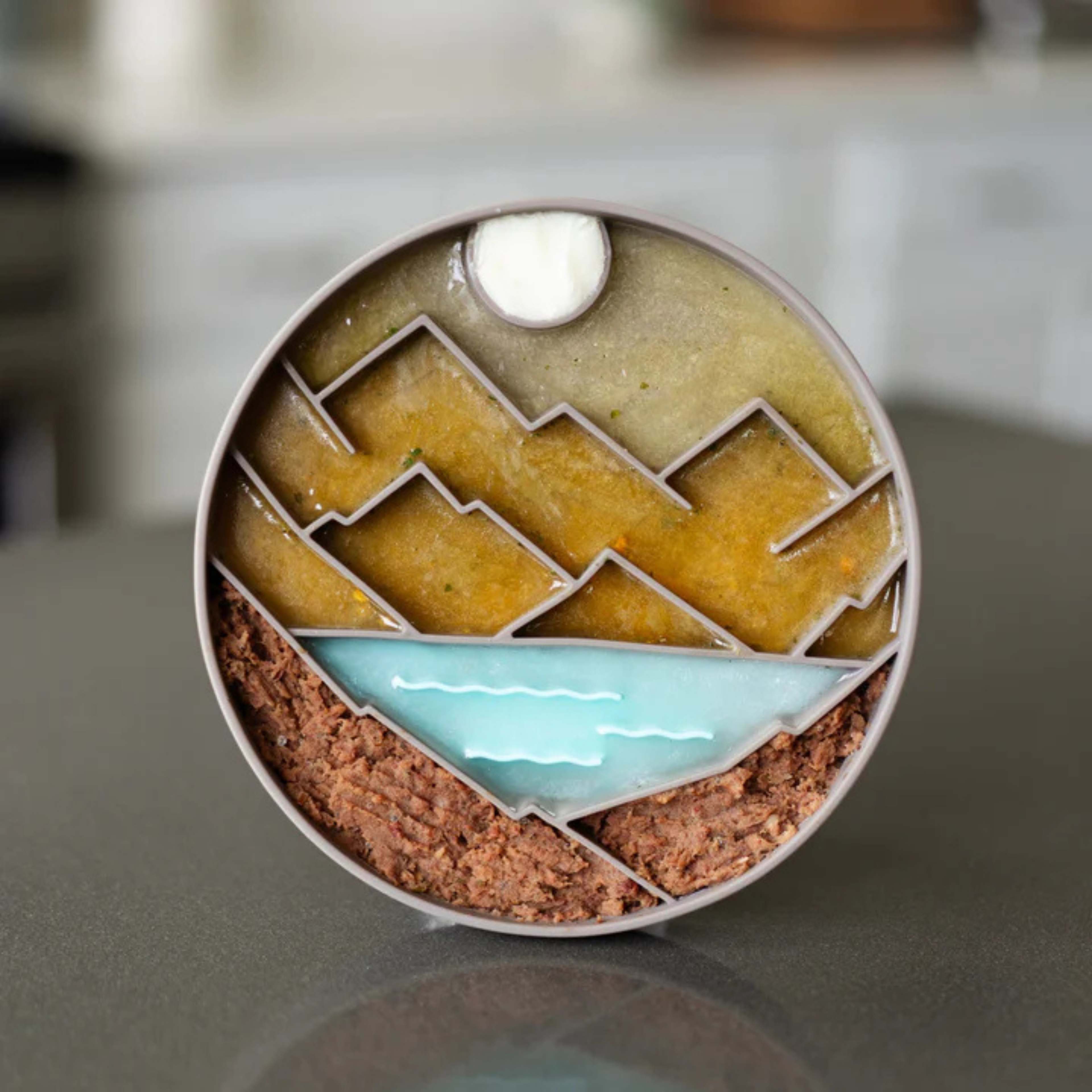 Messy Mutts Interactive Bowl Silicone Grey Mountain