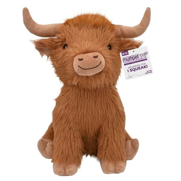 Multipet Shaggy Highland Cow Assorted 8"