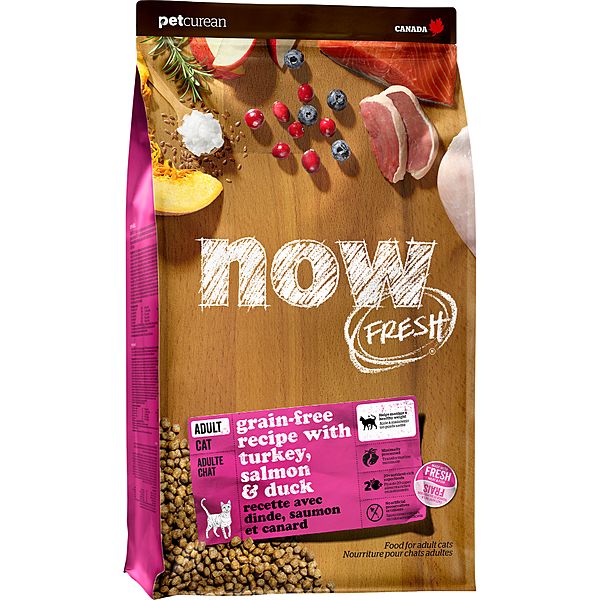 Now Fresh Cat Adult Greain Free Recipe With Turkey, Salmon & Duck 3lb/1.36kg