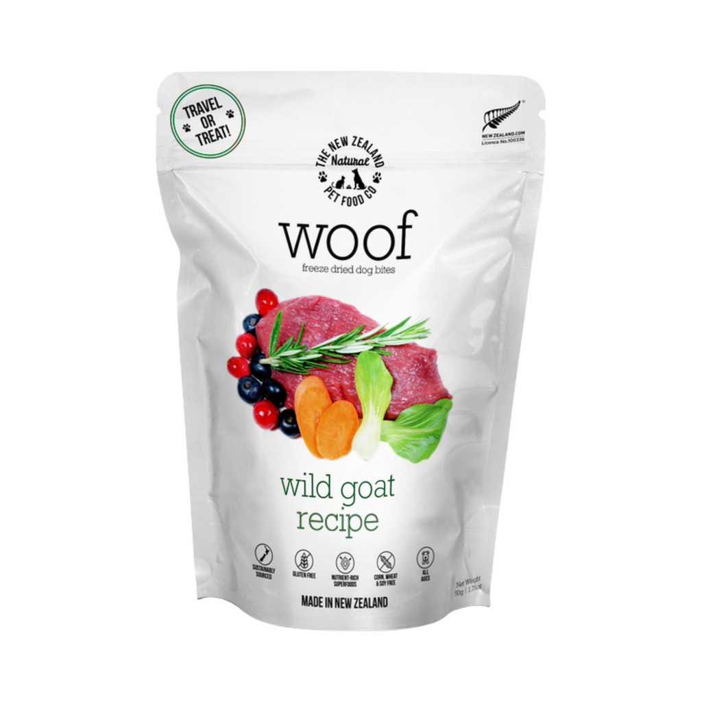 NZ Natural Woof Freeze Dried Wild Goat Recipe Treats 50g