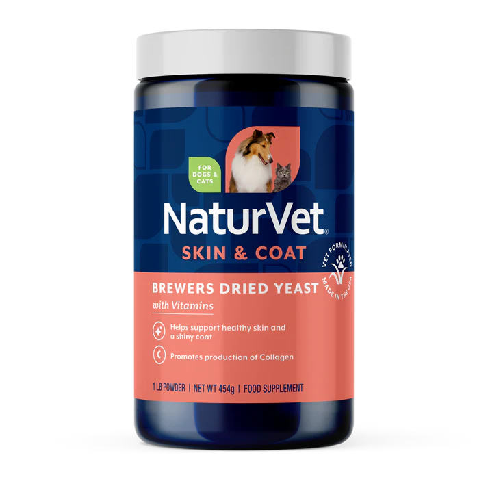 NaturVet Skin & Coat Brewers Dried Yeast With Vitamins 1000 Chewable Tablets 17.6oz/500g