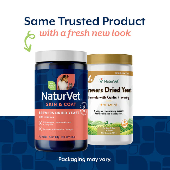 NaturVet Skin & Coat Brewers Dried Yeast With Vitamins 1000 Chewable Tablets 17.6oz/500g