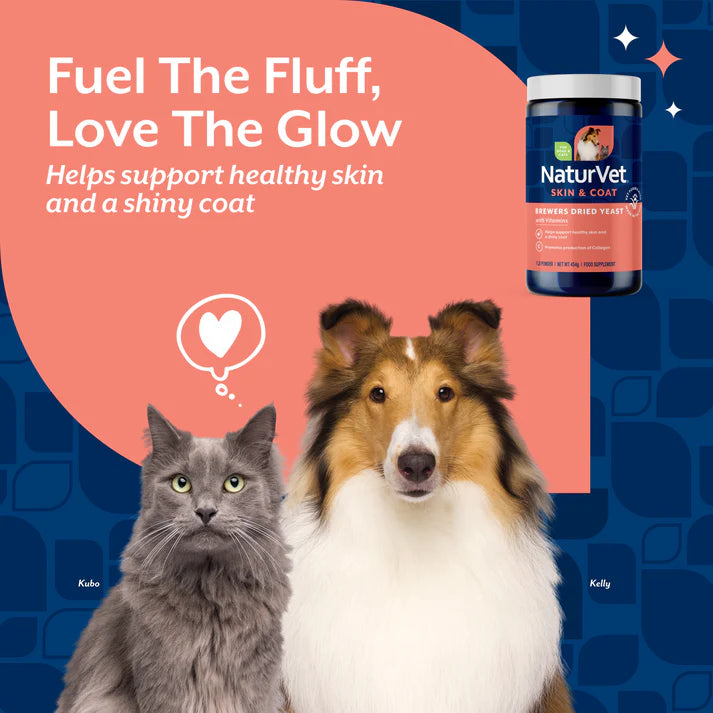 NaturVet Skin & Coat Brewers Dried Yeast With Vitamins 1000 Chewable Tablets 17.6oz/500g