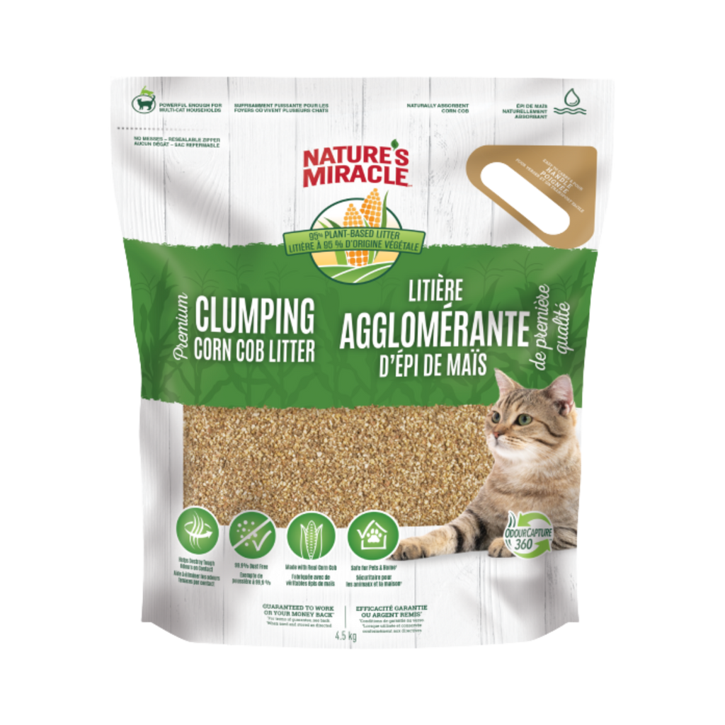 Nature's Miracle Premium Clumping Corn Cob Cat Litter 10lb/4.5kg