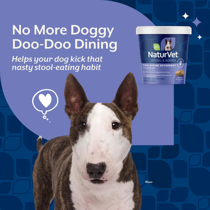 Naturvet Stool & Bowel Stool Eating Deterrant With Breath Aid Soft Chews 70ct 5.4oz/154g