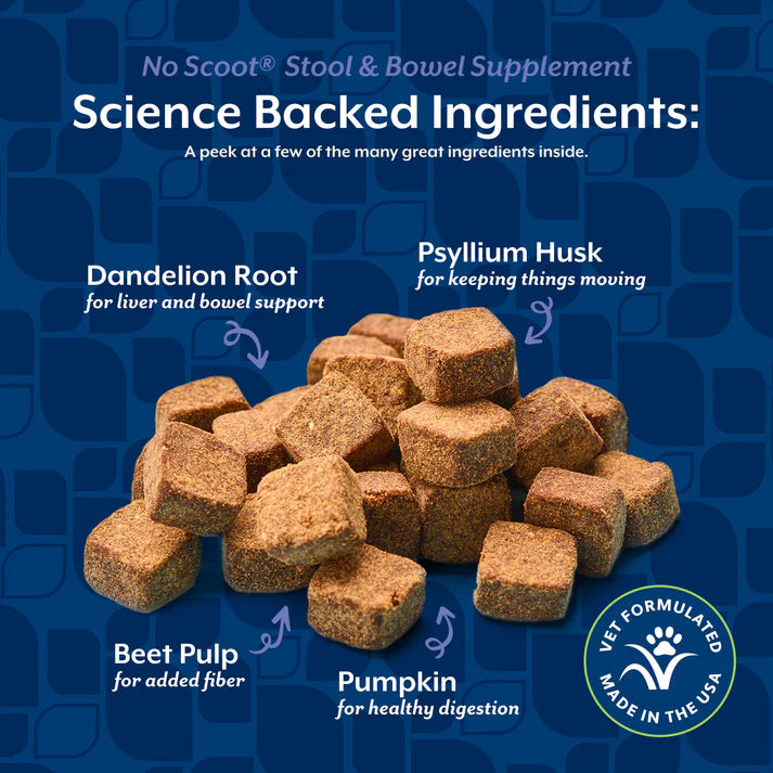 Naturvet Stool & Bowel No Scoot With Pumpkin Soft Chews 60ct 6.3oz/180g