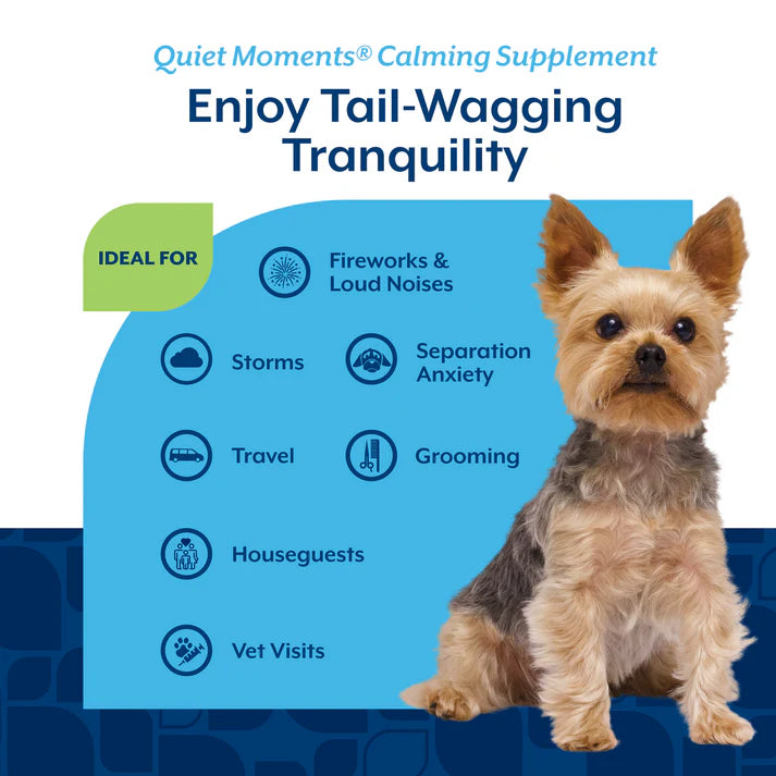 NaturVet Calming Quiet Moments With Melatonin Chewable Tablets 30ct 3oz/90g