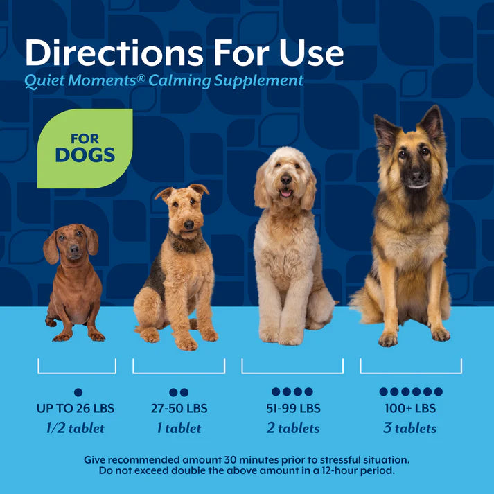 NaturVet Calming Quiet Moments With Melatonin Chewable Tablets 30ct 3oz/90g