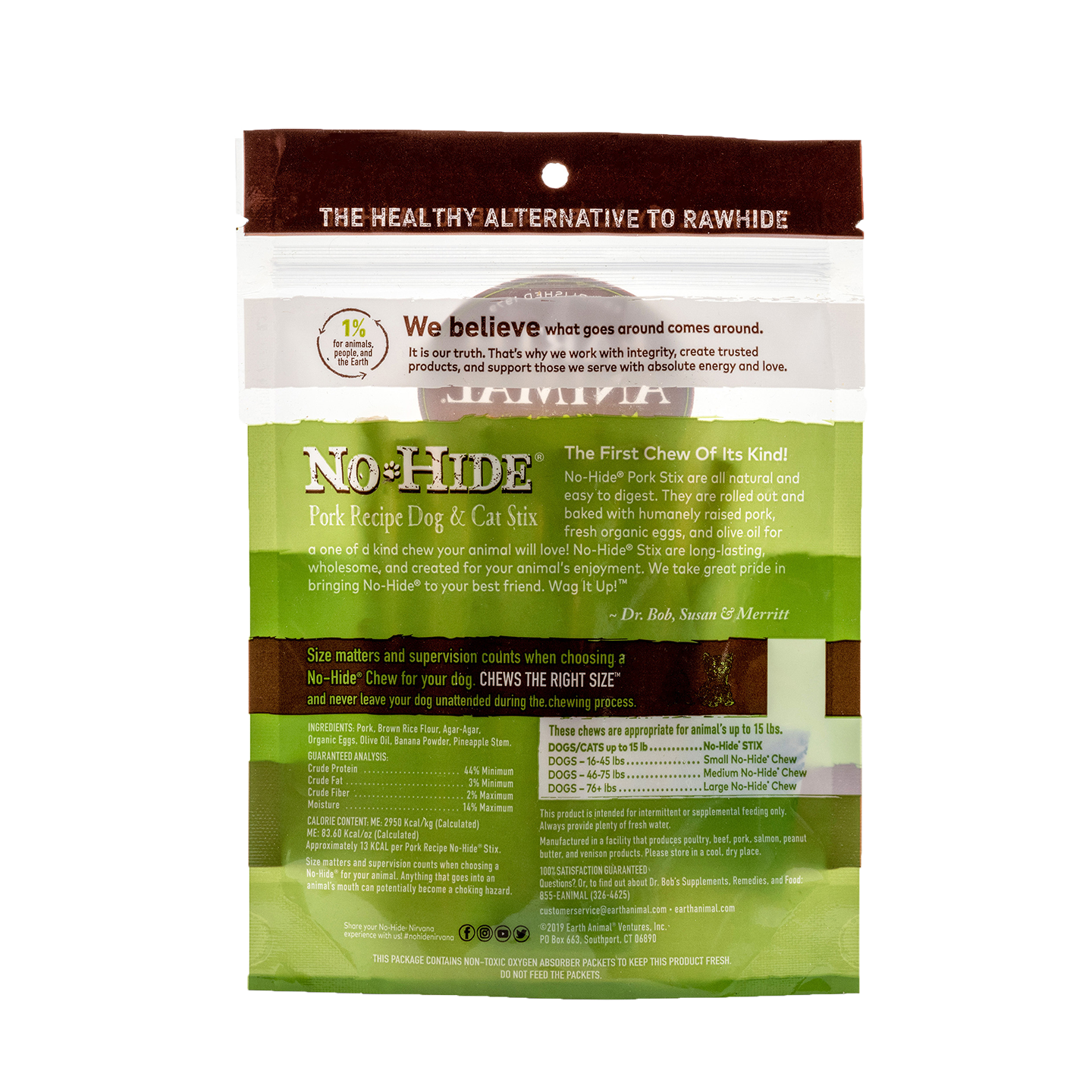 No Hide Chew Pork Stix 10Pk