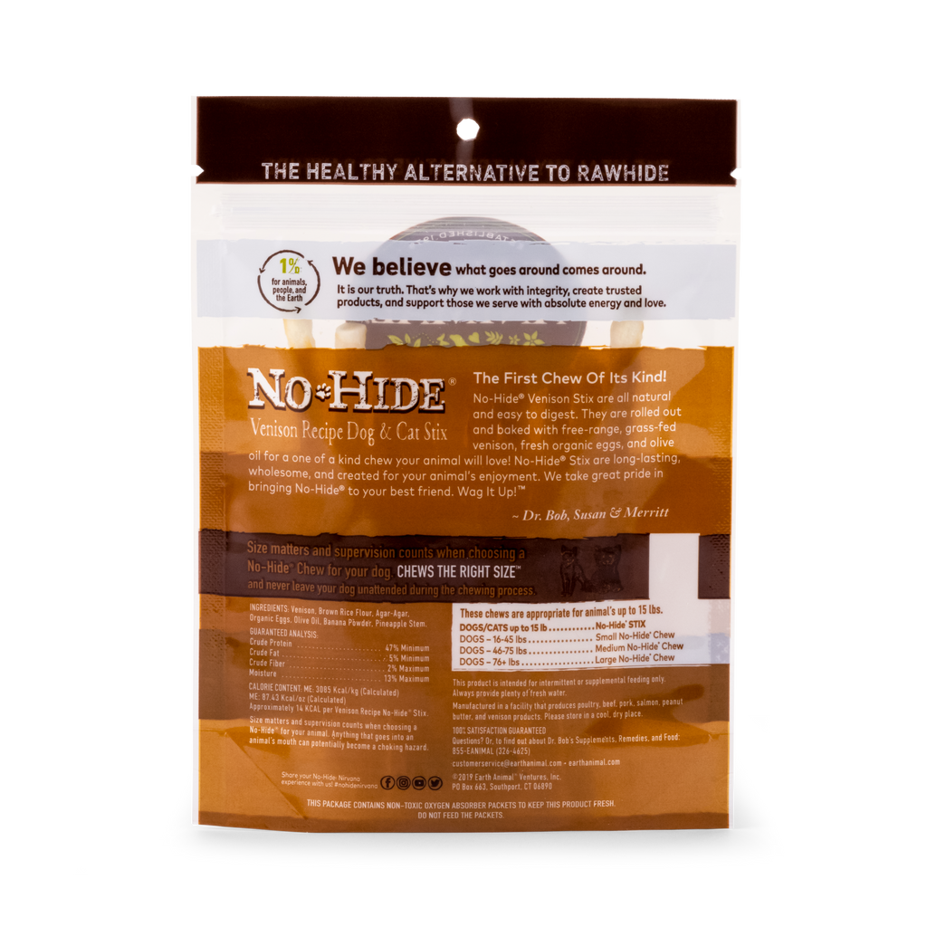 No Hide Chew Venison Stix 10Pk