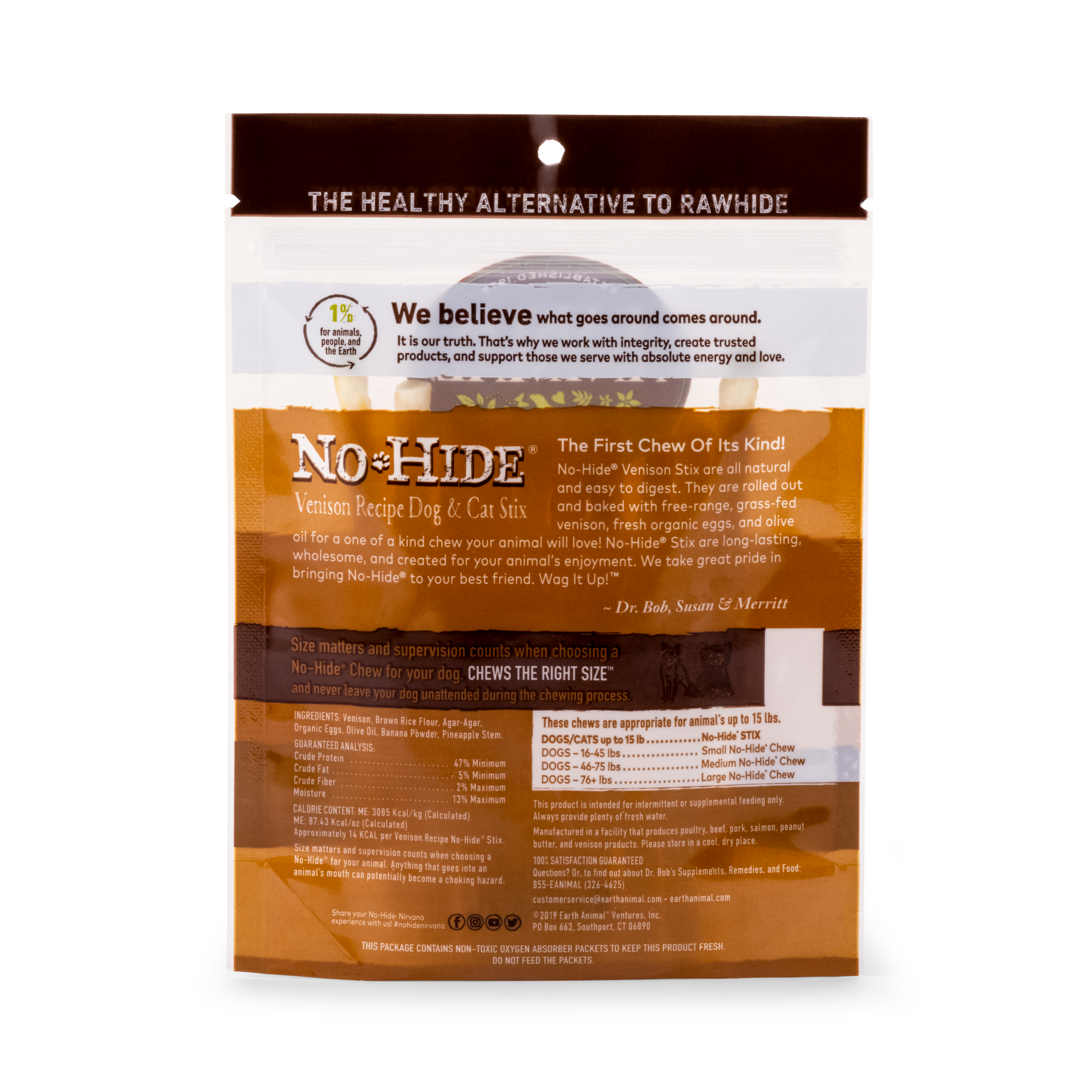No Hide Chew Venison Stix 10Pk
