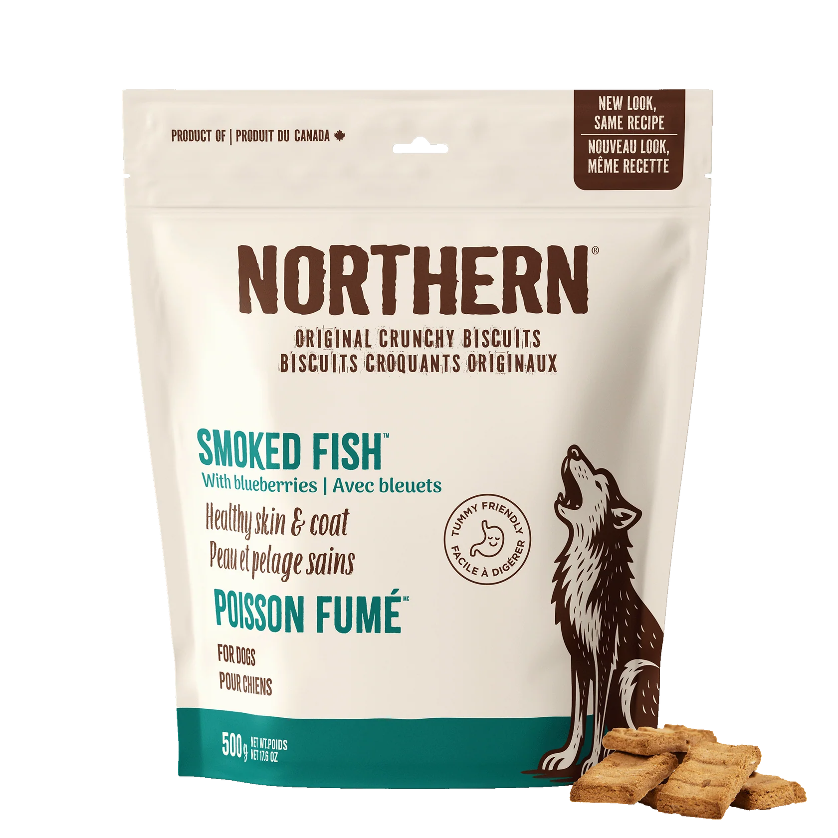 Northern Dog Biscuit Bakery Smoked Fish With Blueberries 500g/17.6oz