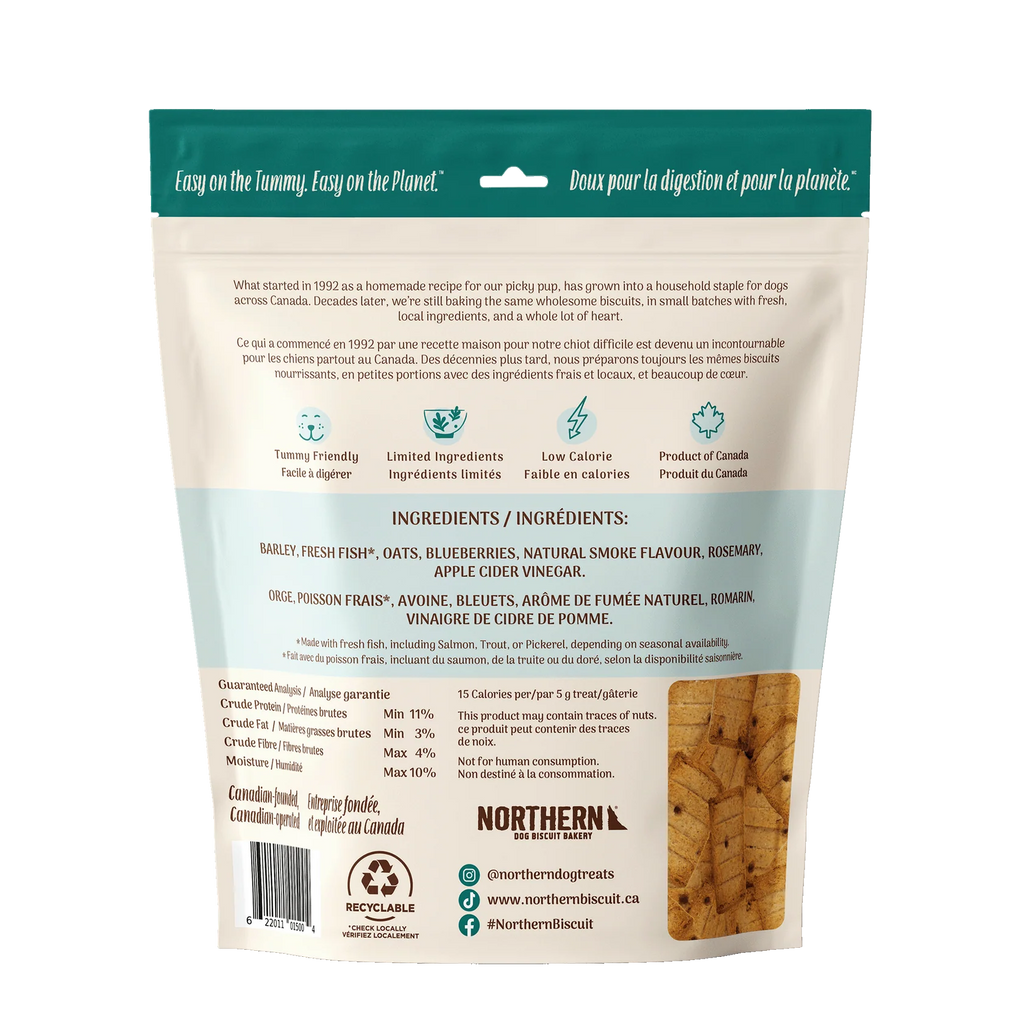 Northern Dog Biscuit Bakery Smoked Fish With Blueberries 500g/17.6oz