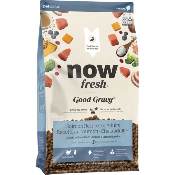 Now Fresh Cat Good Gravy Salmon Recipe Coated In Bone Broth Adult 3lb/1.36kg