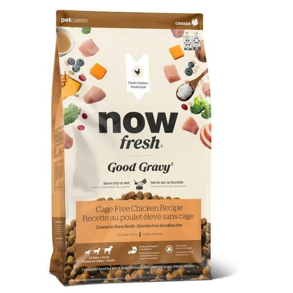 Now Fresh Dog Good Gravy Chicken Recipe Coated In Bone Broth Adult 3.5lb/1.59kg