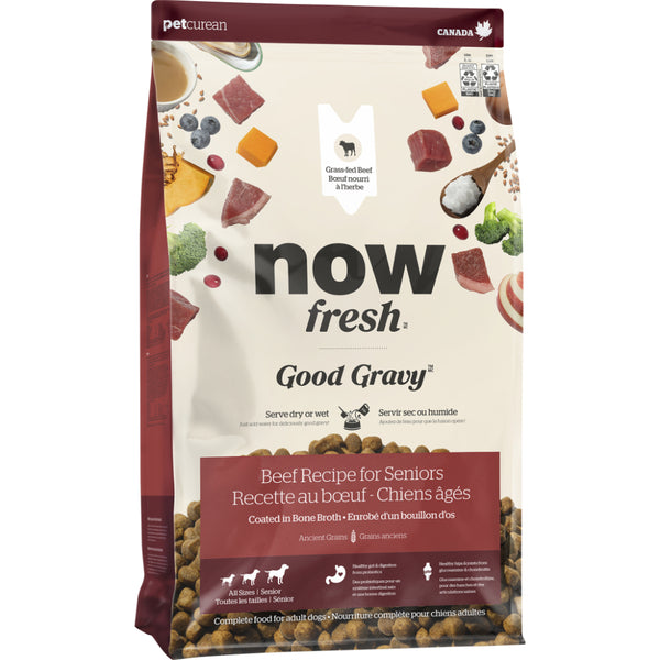 Now Fresh Dog Good Gravy Beef Recipe Coated In Bone Broth With Grains Senior 3.5lb/1.59kg