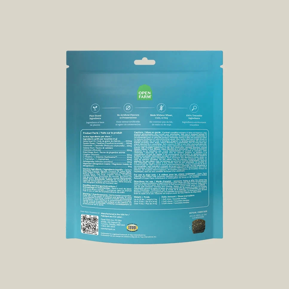 Open Farm Calming Chews 90ct 12.7oz/360g