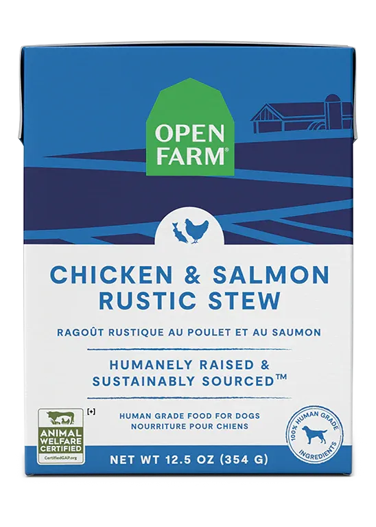 Open Farm Dog Chicken & Salmon Rustic Stew 12.5Oz/354G