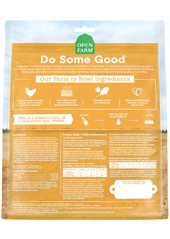 Open Farm Dog Freeze Dried Harvest Chicken Morsels 13.5Oz/383G