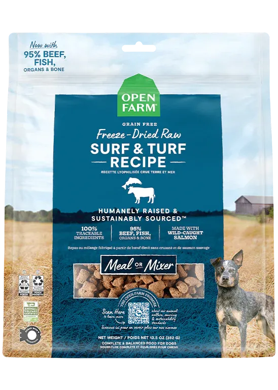 Open Farm Dog Freeze Dried Surf & Turf Morsels 22oz/624g