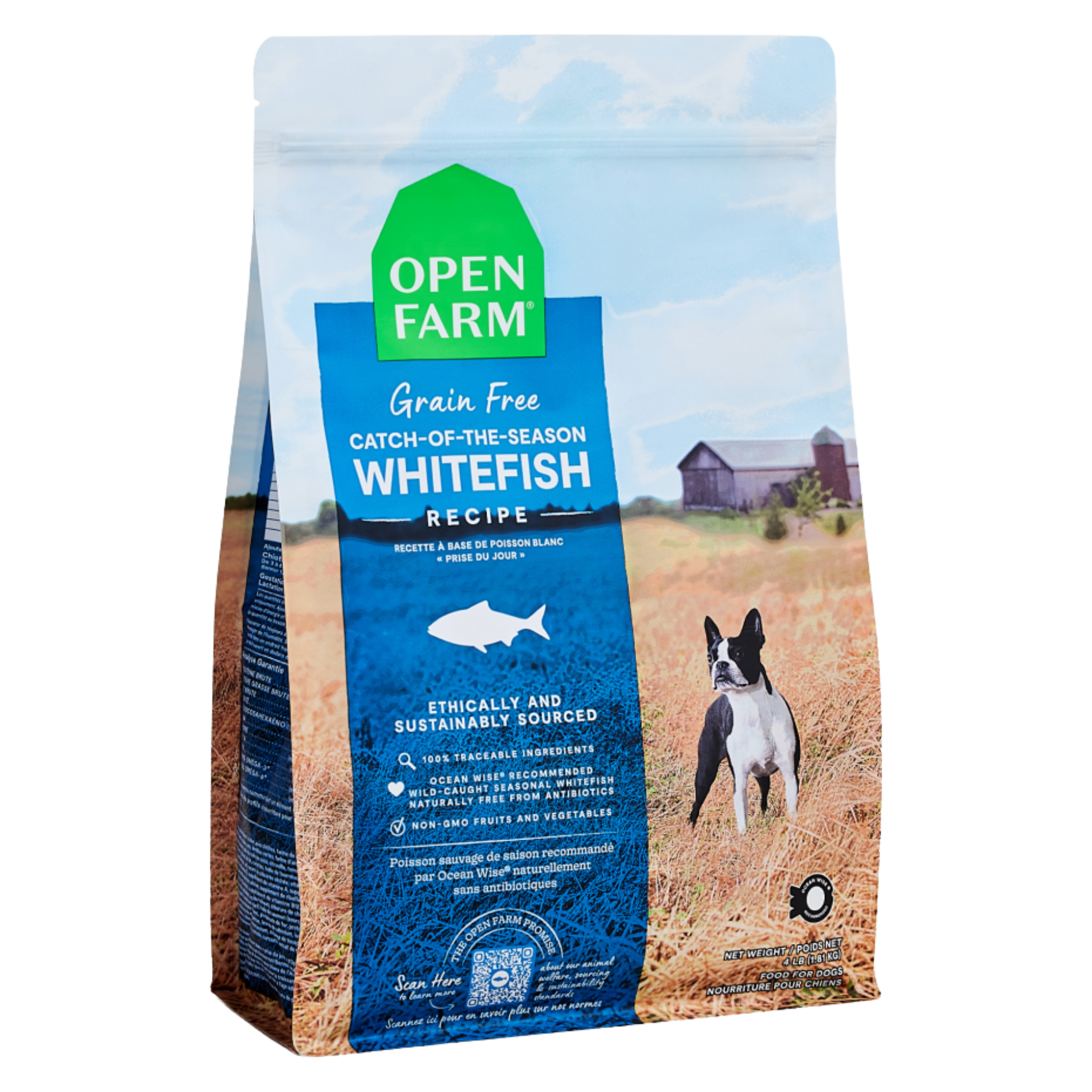 Open Farm Dog Grain Free Whitefish 4Lb/1.8Kg
