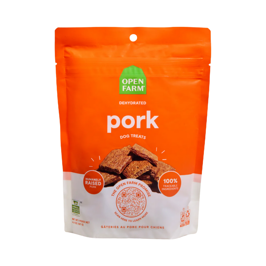Open Farm Dog Treats Dehydrated Pork 4.5Oz