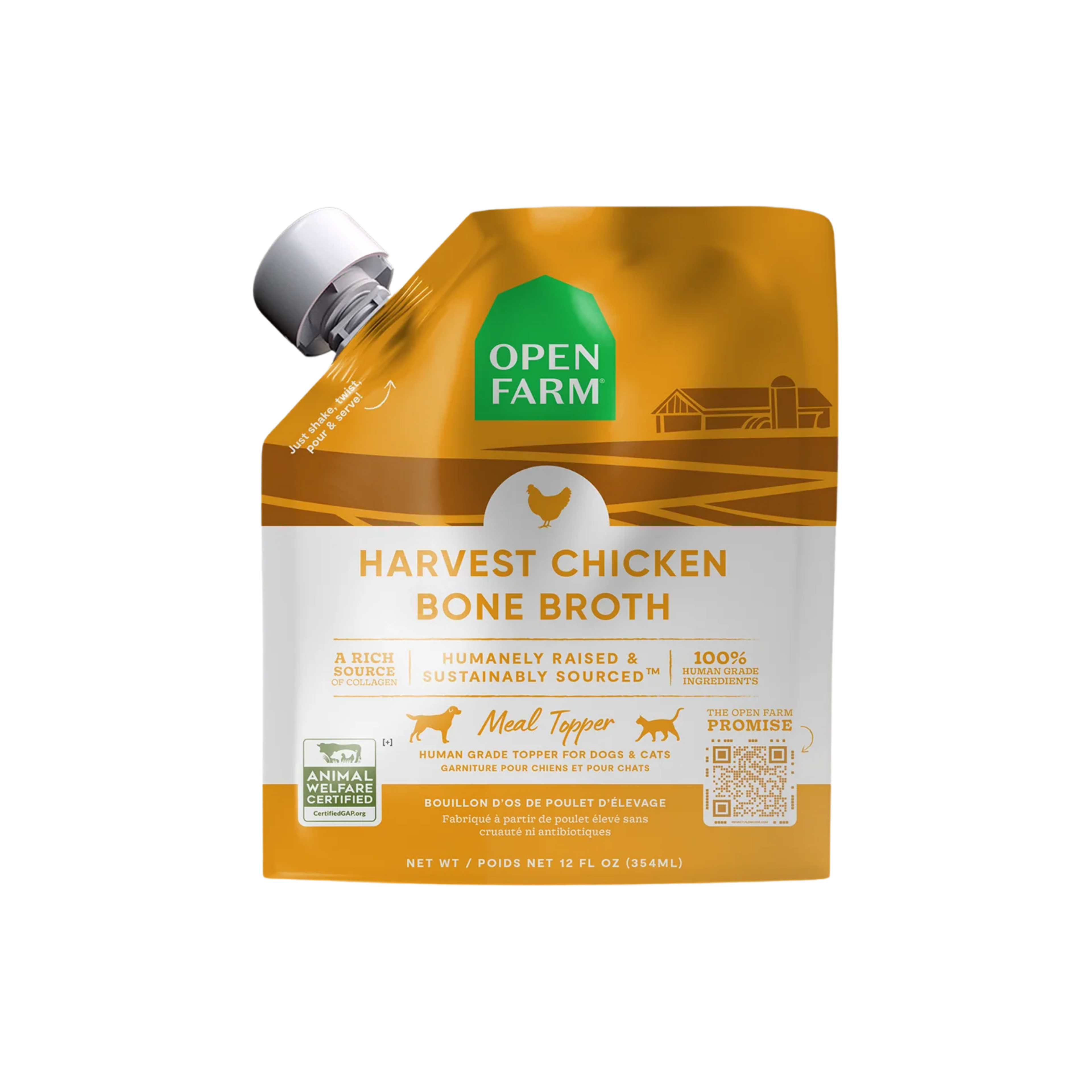 Open Farm Chicken Bone Broth 12Oz