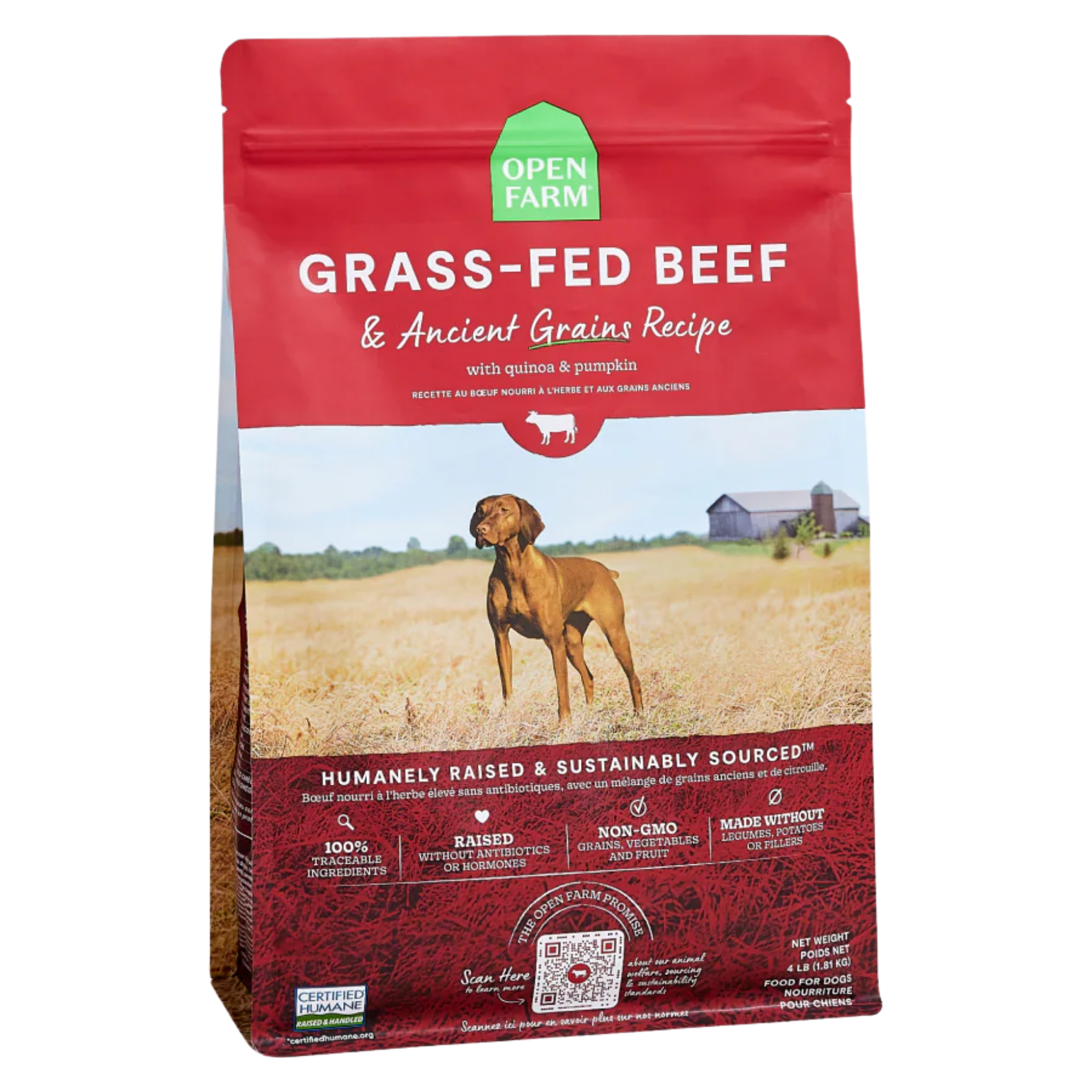 Open Farm Dog Ancient Grain Beef 22Lb/10Kg