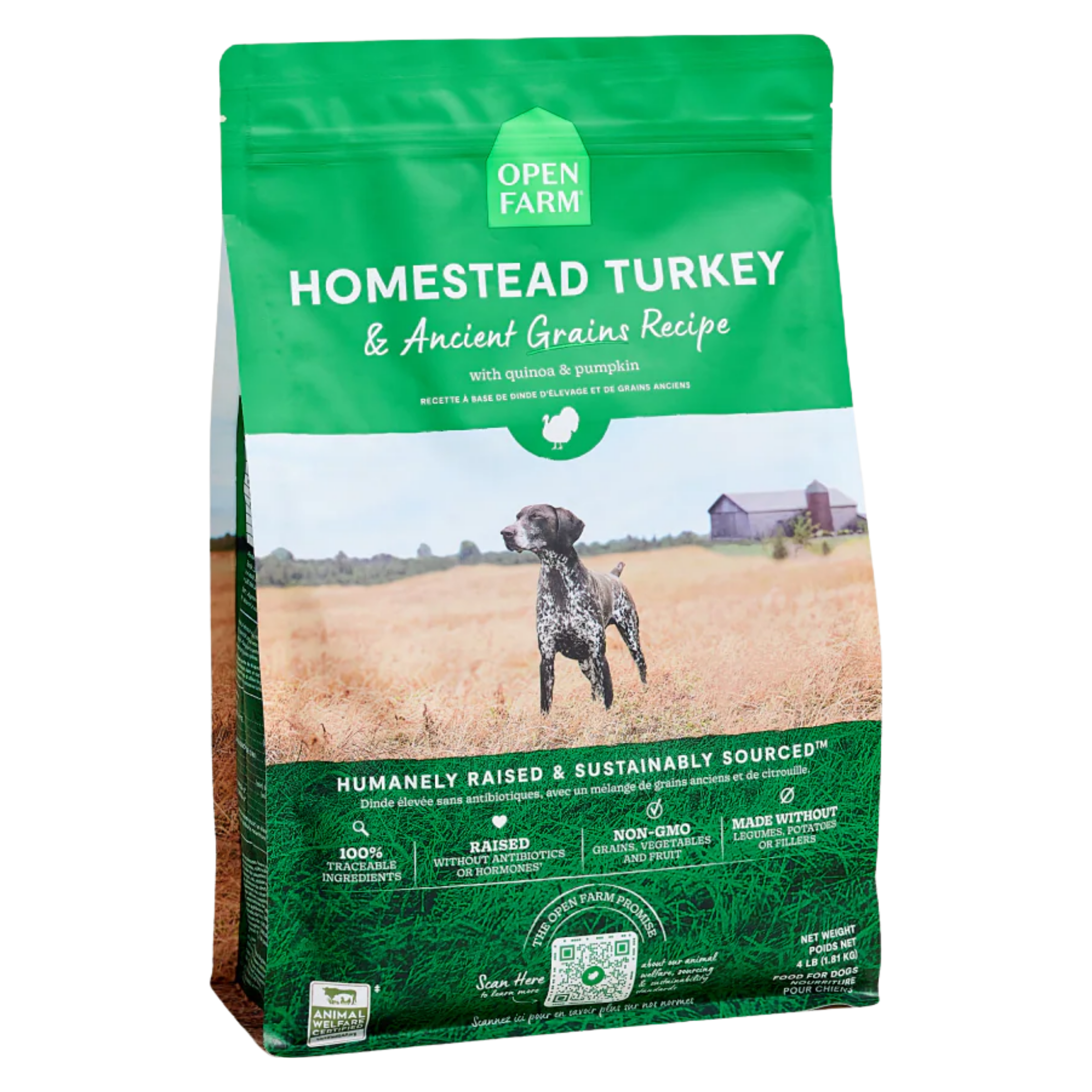 Open Farm Dog Ancient Grain Turkey 22Lb/10Kg