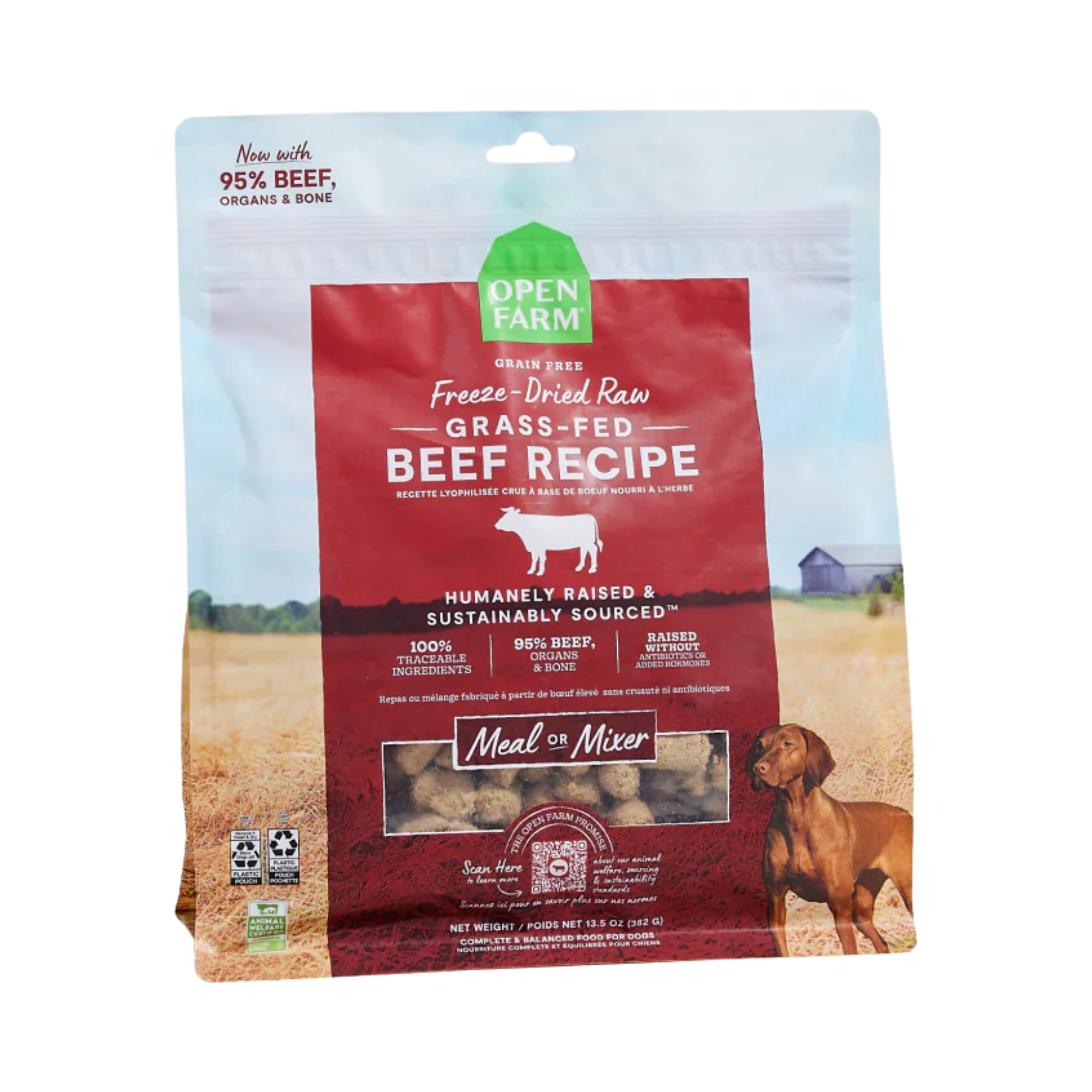 Open Farm Dog Freeze Dried Grass Fed Beef Morsels 22oz/624g