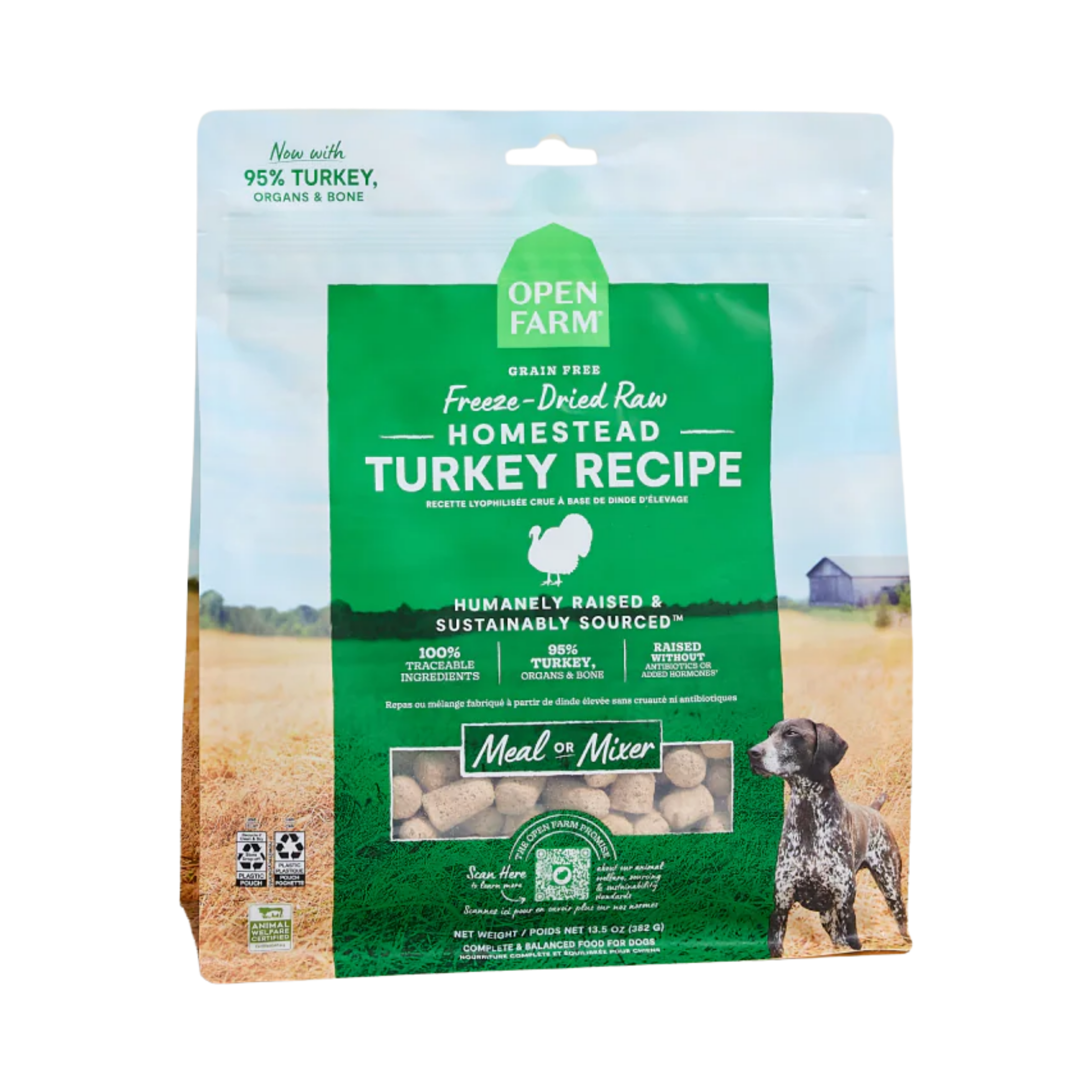 Open Farm Dog Freeze Dried Homestead Turkey Morsels 3.5oz/99g