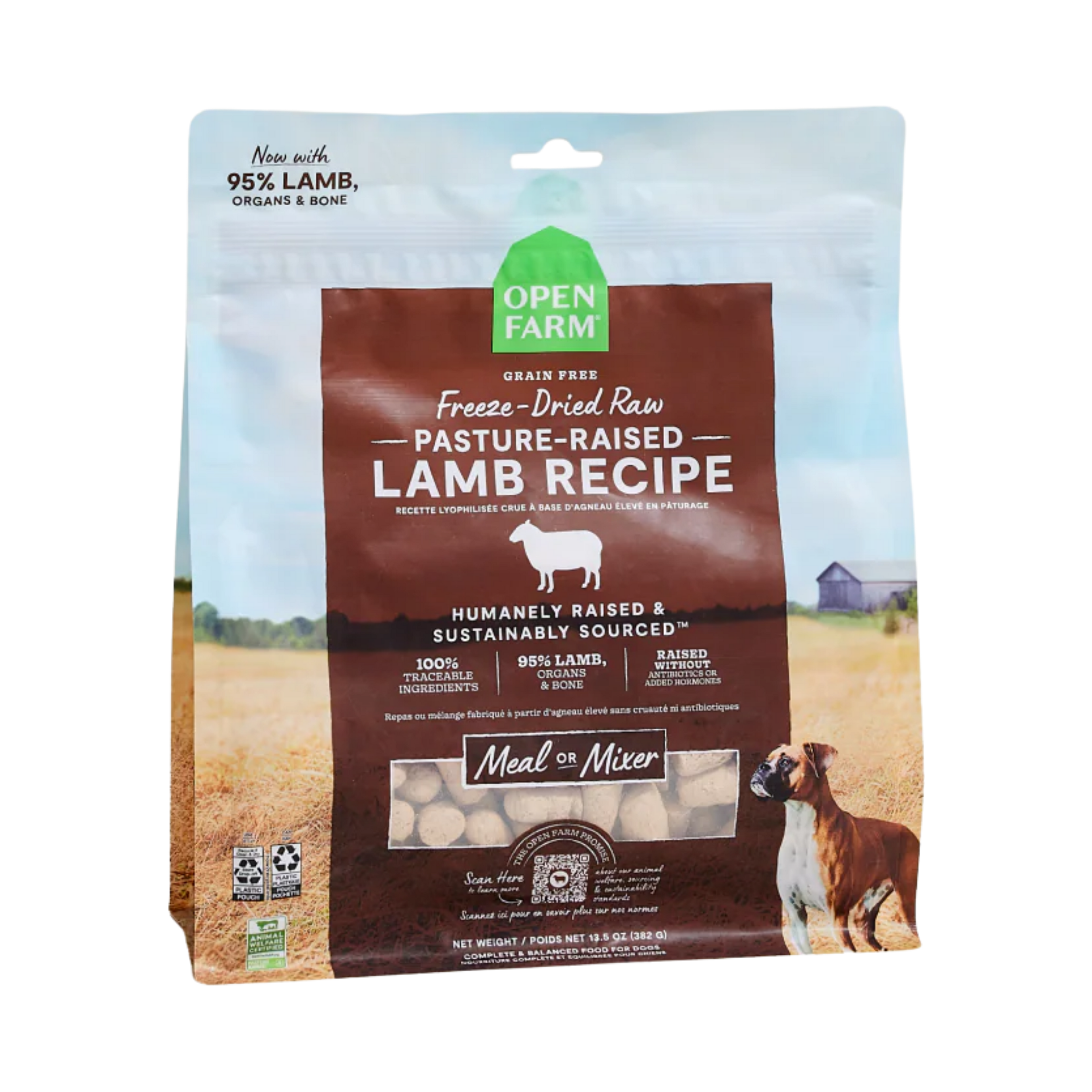 Open Farm Dog Freeze Dried Pasture Raised Lamb Morsels 13.5Oz/383G