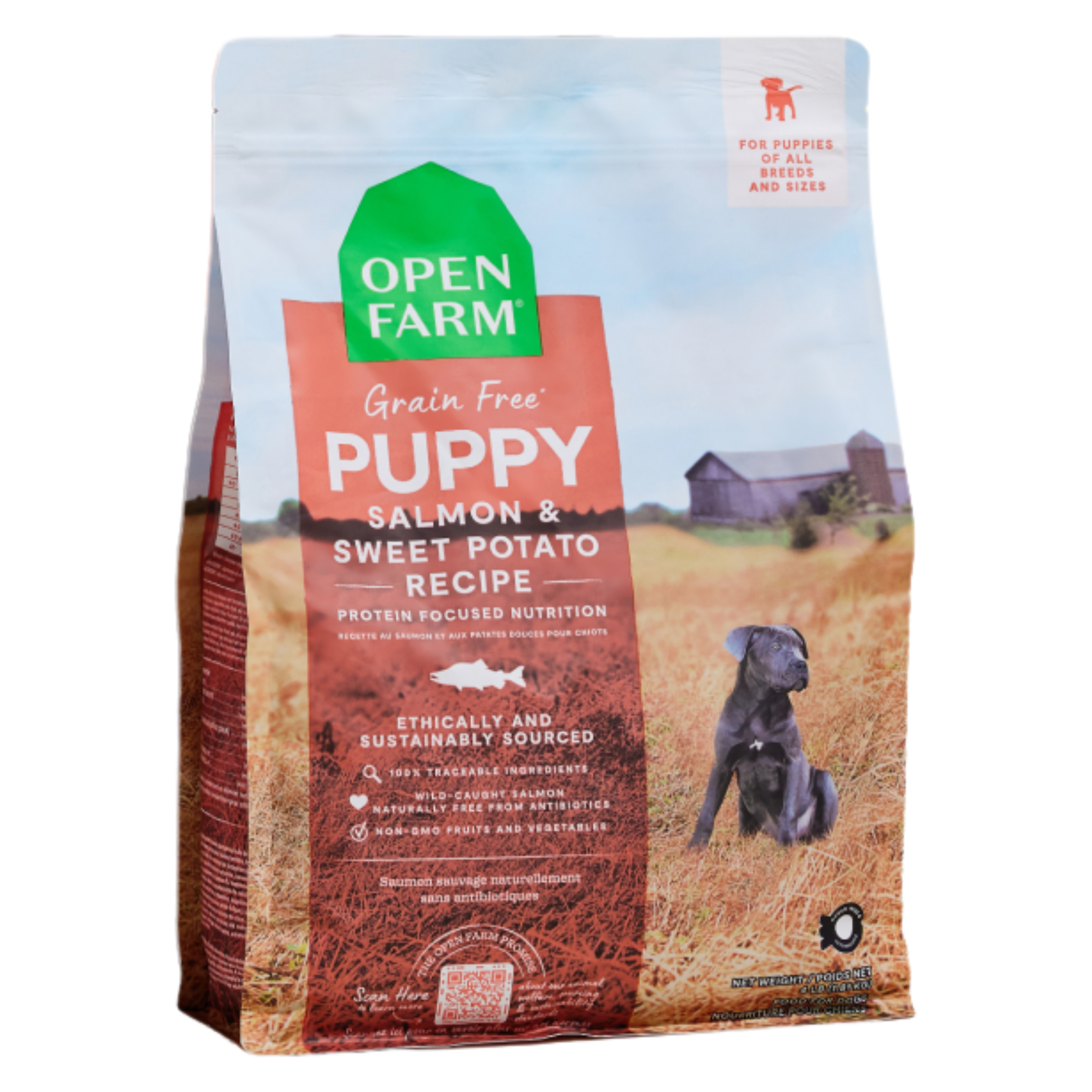 Open Farm Dog Grain Free Puppy Salmon & Sweet Potato 22Lb/9.97Kg