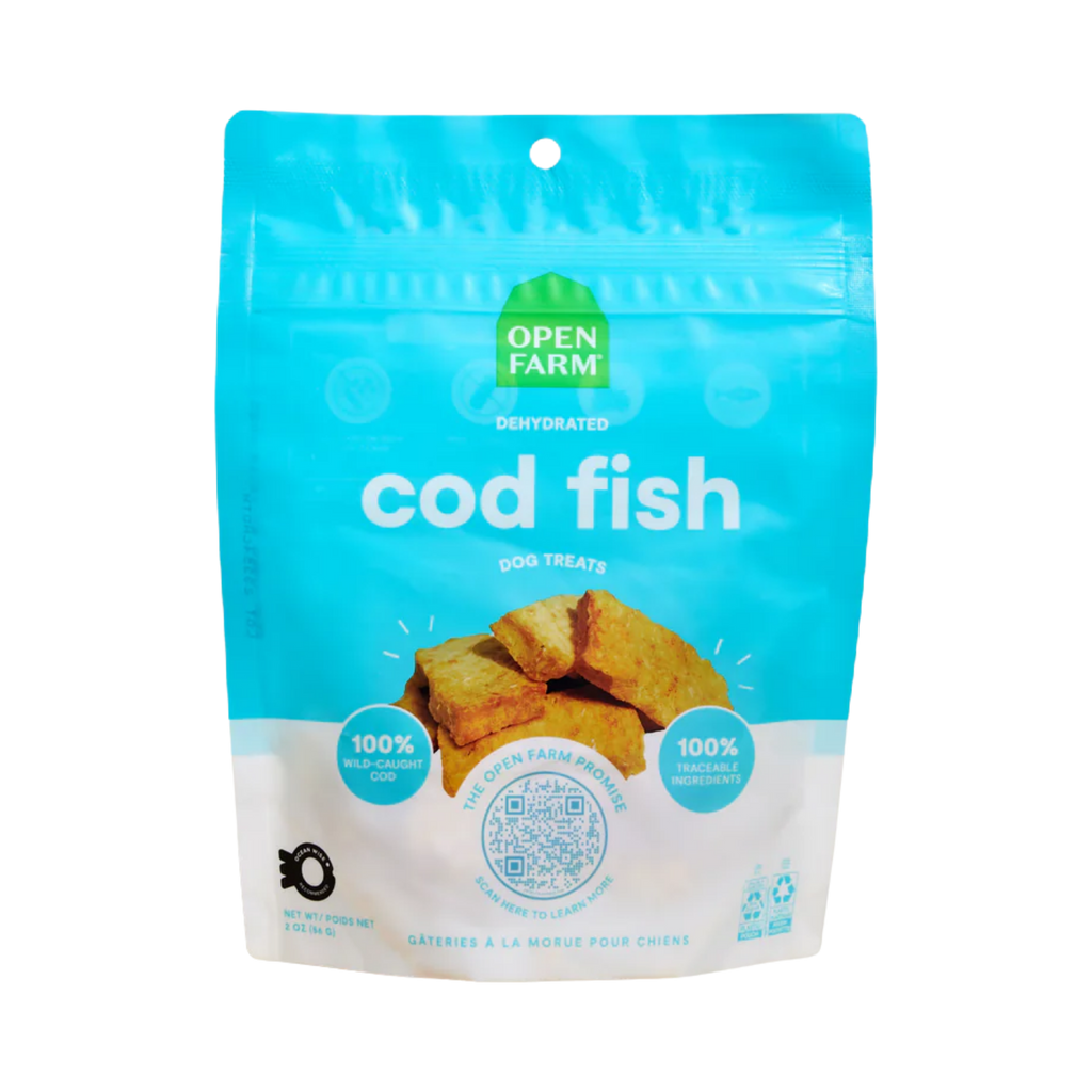 Open Farm Dog Treats Dehydrated Cod Fish 2Oz