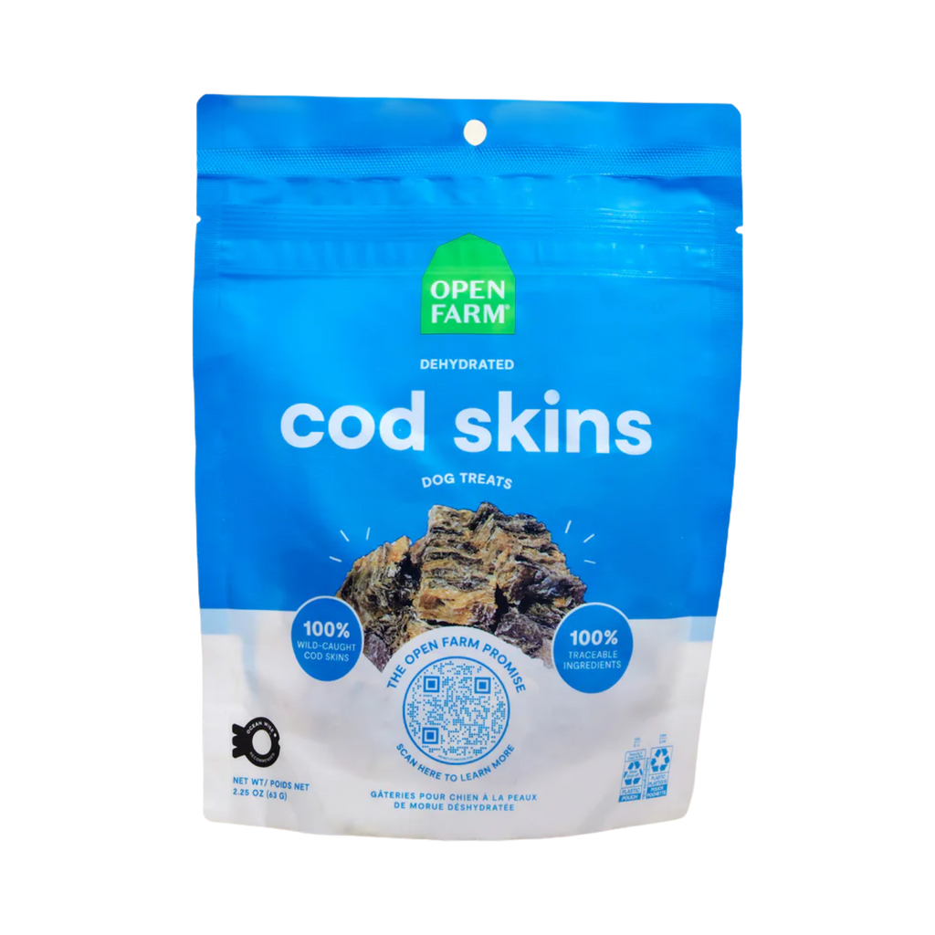 Open Farm Dog Treats Dehydrated Cod Skins 2.25oz