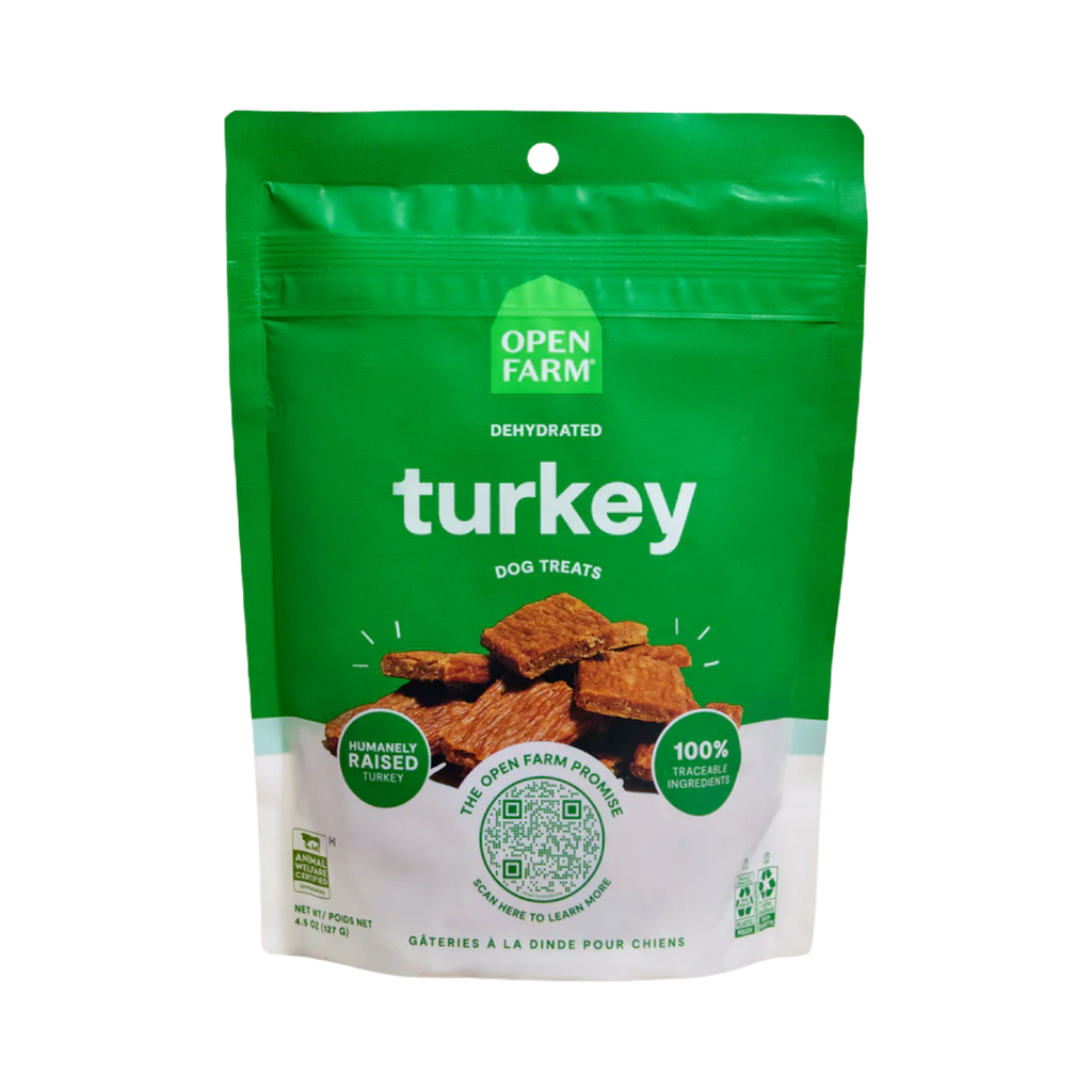 Open Farm Dog Treats Dehydrated Turkey 4.5oz
