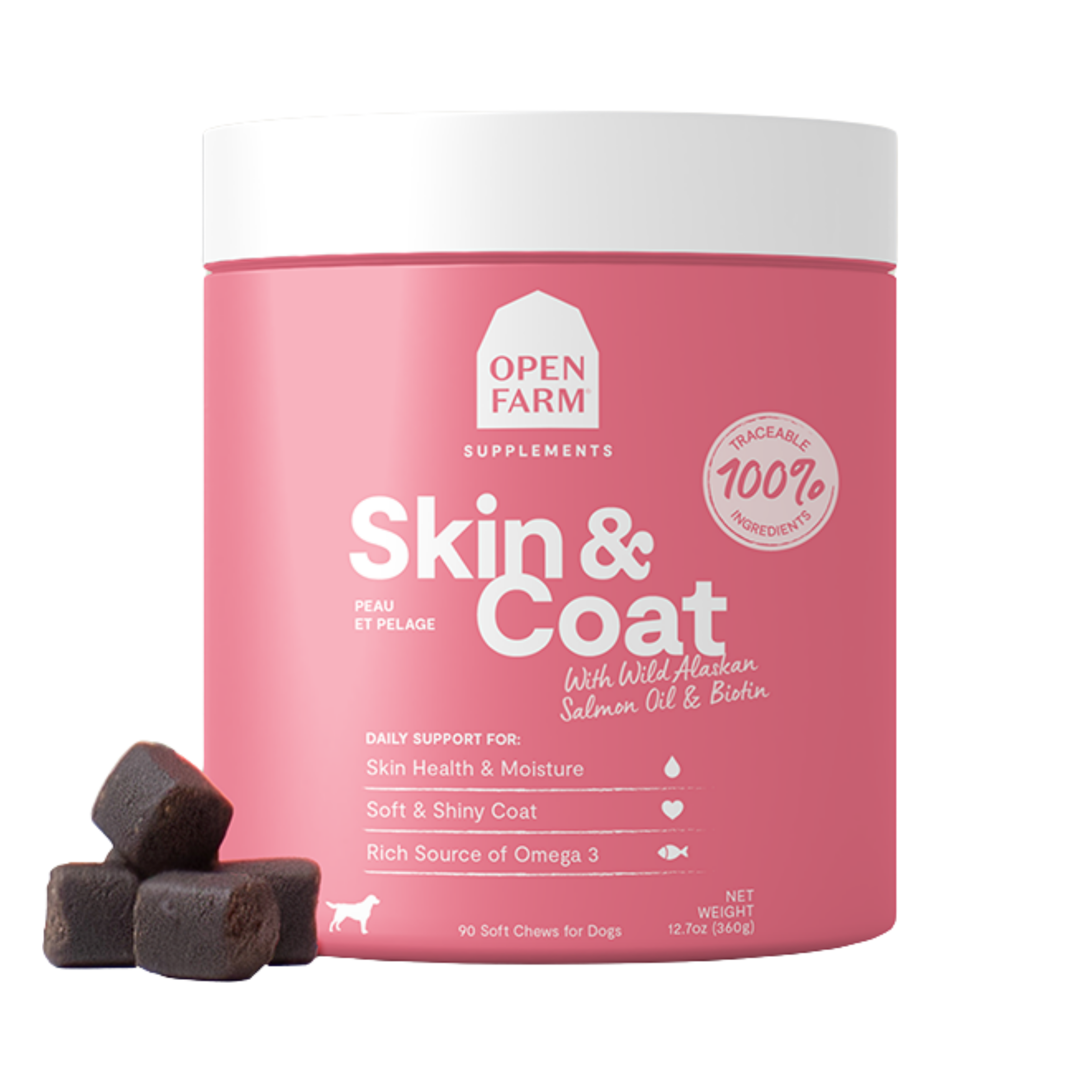 Open Farm Skin & Coat Chews 90Ct