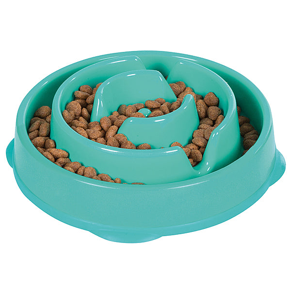 Outward Hound Fun Feeder Slo-Bowl Drop Teal Medium