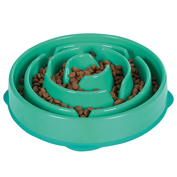 Outward Hound Fun Feeder Slo-Bowl Drop Teal Large
